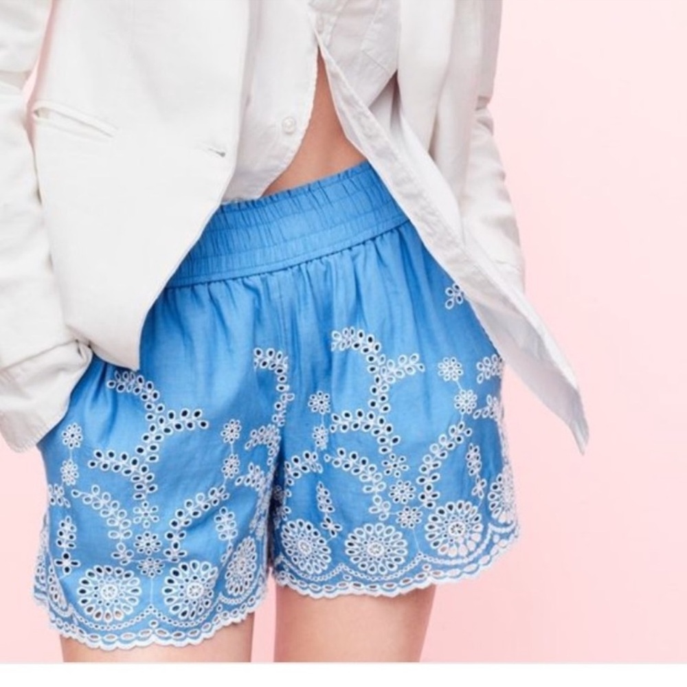 J. Crew embroidered short size L